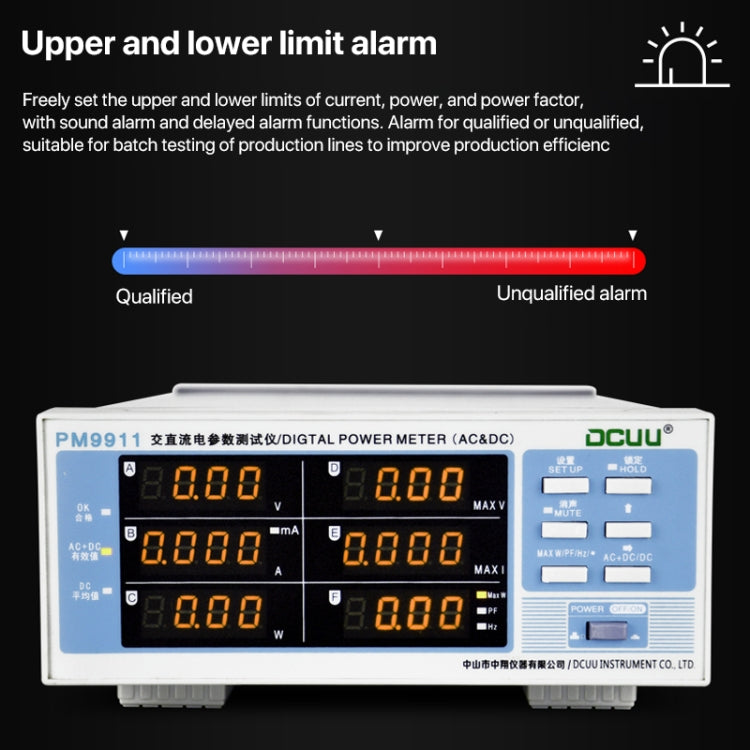 DCUU PM9911 Intelligent Electrical Parameters Measuring Instrument(EU Plug)