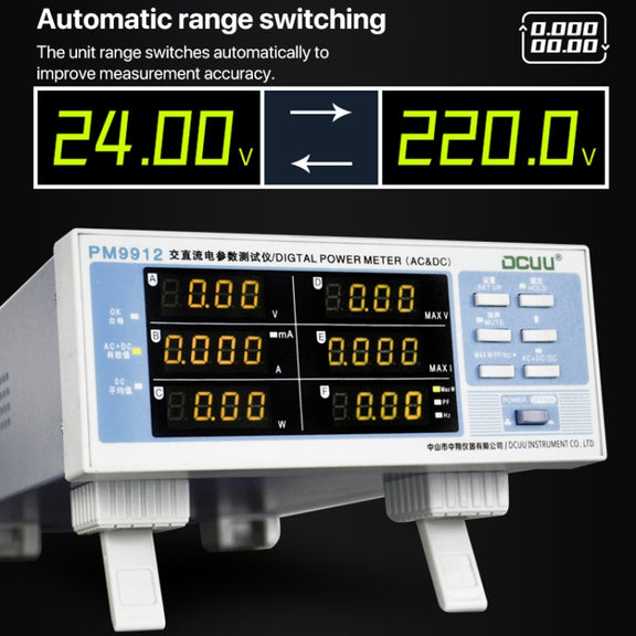 DCUU PM9912 Intelligent Electrical Parameters Measuring Instrument(EU Plug)