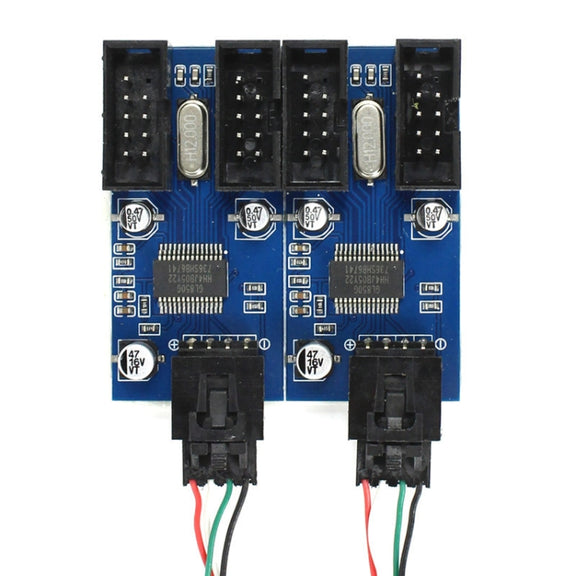 9 Pin USB Header Male 1 to 4 Female Extension Cable Card