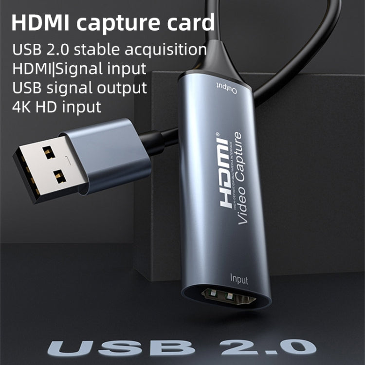 4K 30Hz HDMI to USB2.0 HD Video Capture Card with Cable