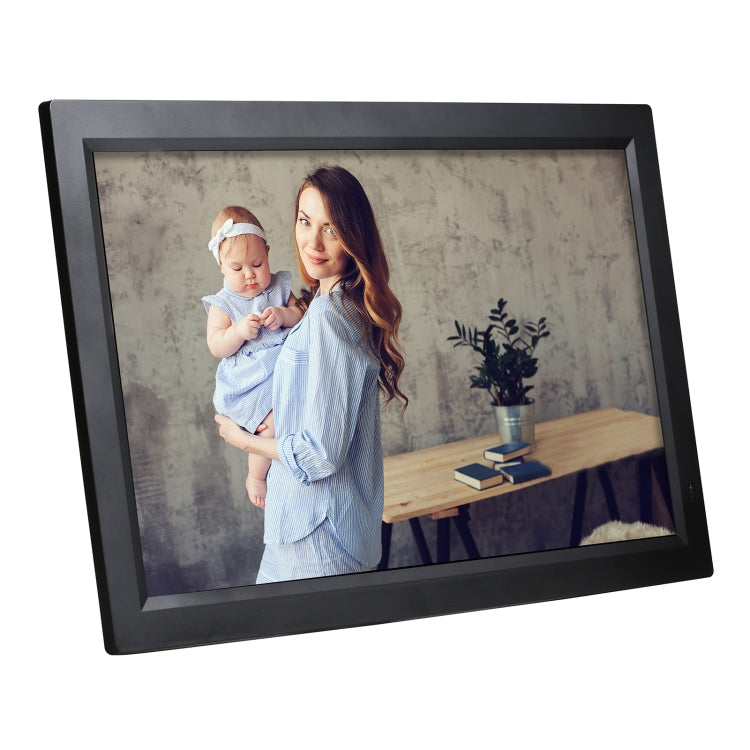 21.5 inch LED Display Digital Photo Frame with Holder & Remote Control, US Plug(Black)