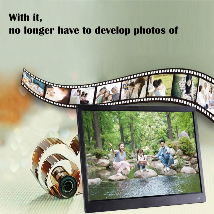 15.6 inch FHD LED Display Digital Photo Frame with Holder & Remote Control, MSTAR V53 Program, Support USB / SD Card Input(White)