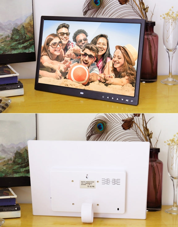 15.0 inch LED Display Digital Photo Frame with Holder / Remote Control, Allwinner, Support USB / SD Card Input / OTG(White)