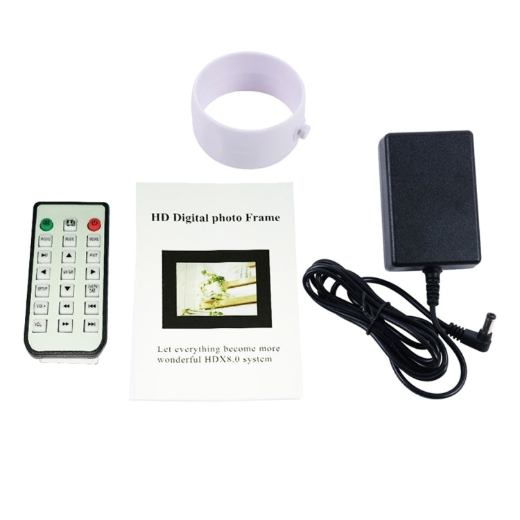 15.0 inch LED Display Digital Photo Frame with Holder / Remote Control, Allwinner, Support USB / SD Card Input / OTG(White)