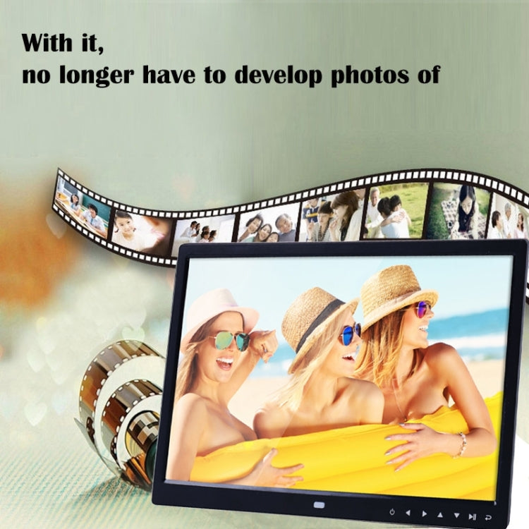 15.0 inch LED Display Digital Photo Frame with Holder / Remote Control, Allwinner, Support USB / SD Card Input / OTG(White)