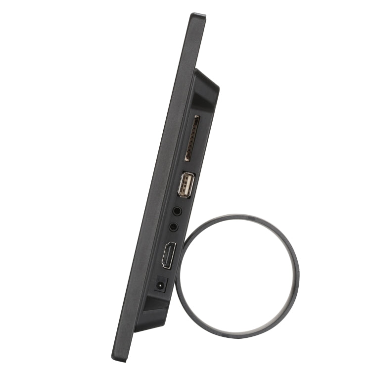 HSD1202 12.1 inch 1280x800 High Resolution Display Digital Photo Frame with Holder and Remote Control, Support SD / MMC / MS Card / USB Port, EU Plug(Black)