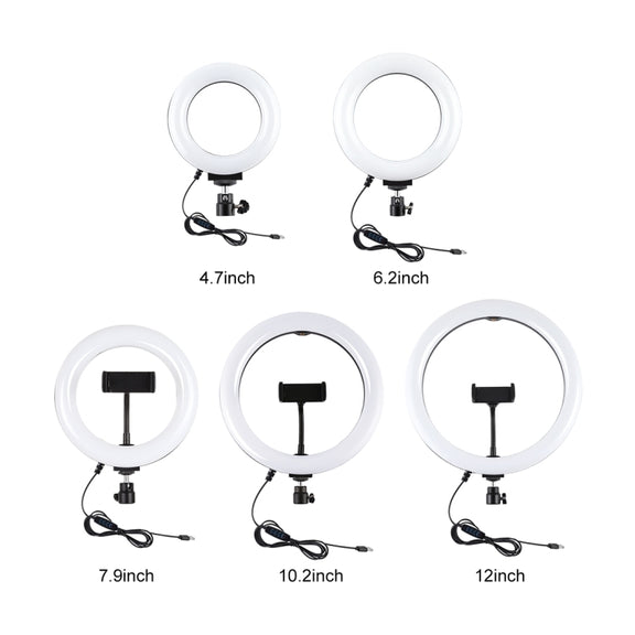 PULUZ Tripod Mount +  Extension Rod + Live Broadcast Dual Phone Bracket + 6.2 inch 16cm LED Ring Vlogging Video Light Kits