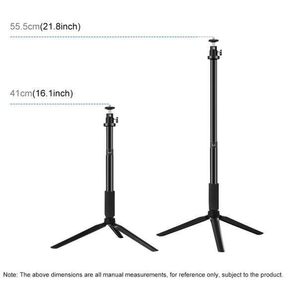 PULUZ Tripod Mount +  Extension Rod + Live Broadcast Dual Phone Bracket + 6.2 inch 16cm LED Ring Vlogging Video Light Kits