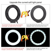PULUZ Tripod Mount +  Extension Rod + Live Broadcast Dual Phone Bracket + 6.2 inch 16cm LED Ring Vlogging Video Light Kits