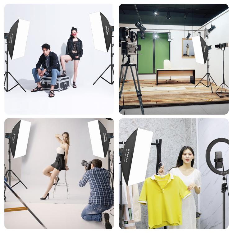 PULUZ 120W Photo Studio Strobe Flash Light Kit with Softbox Reflector & Tripod(EU Plug)