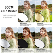 PULUZ LED Light Studio Softbox Photography Kit with Background & Reflective & Tripod Mount & Sandbags(EU Plug)
