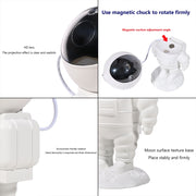 5W Astronaut Starry Sky Projection Lamp USB Night Light (White)