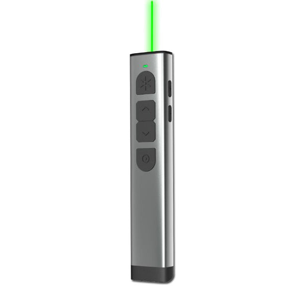 Doosl Dsit038 2.4GHz Wireless Presenter PowerPoint Clicker Representation Remote Control Green Laser Pointer, Control Distance: 100m