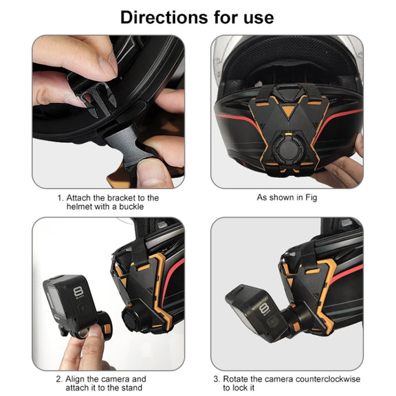 PULUZ Magnetic Quick Release Motorcycle Helmet Chin Strap Mount (Black)