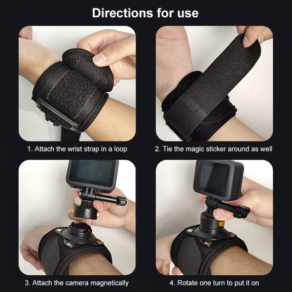 PULUZ Magnetic Quick-release Wrist Strap Harness Belt (Black)