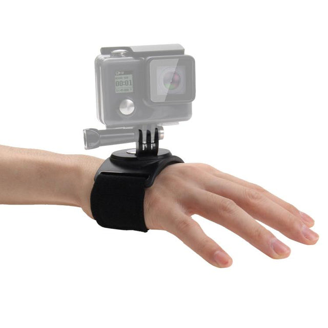 PULUZ 3 in 1 Hand Wrist Arm Leg Straps 360-degree Rotation Mount for GoPro, Insta360, DJI and Other Action Cameras(Black)