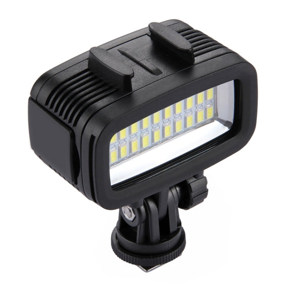 PULUZ 20 LEDs 40m Water-resistant IPX8 Studio Light Video & Photo Light with Hot Shoe Base Adapter & Quick Release Buckle & Long Screw & 2 x Filter Plates for GoPro HERO10 Black / HERO9 Black / HERO8 Black ... n /4 /3+ /3 /2 /1, Xiaoyi and Other Action Cameras