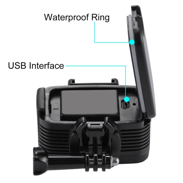 PULUZ 20 LEDs 40m Water-resistant IPX8 Studio Light Video & Photo Light with Hot Shoe Base Adapter & Quick Release Buckle & Long Screw & 2 x Filter Plates for GoPro HERO10 Black / HERO9 Black / HERO8 Black ... n /4 /3+ /3 /2 /1, Xiaoyi and Other Action Cameras