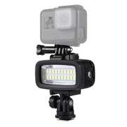 PULUZ 20 LEDs 40m Water-resistant IPX8 Studio Light Video & Photo Light with Hot Shoe Base Adapter & Quick Release Buckle & Long Screw & 2 x Filter Plates for GoPro HERO10 Black / HERO9 Black / HERO8 Black ... n /4 /3+ /3 /2 /1, Xiaoyi and Other Action Cameras
