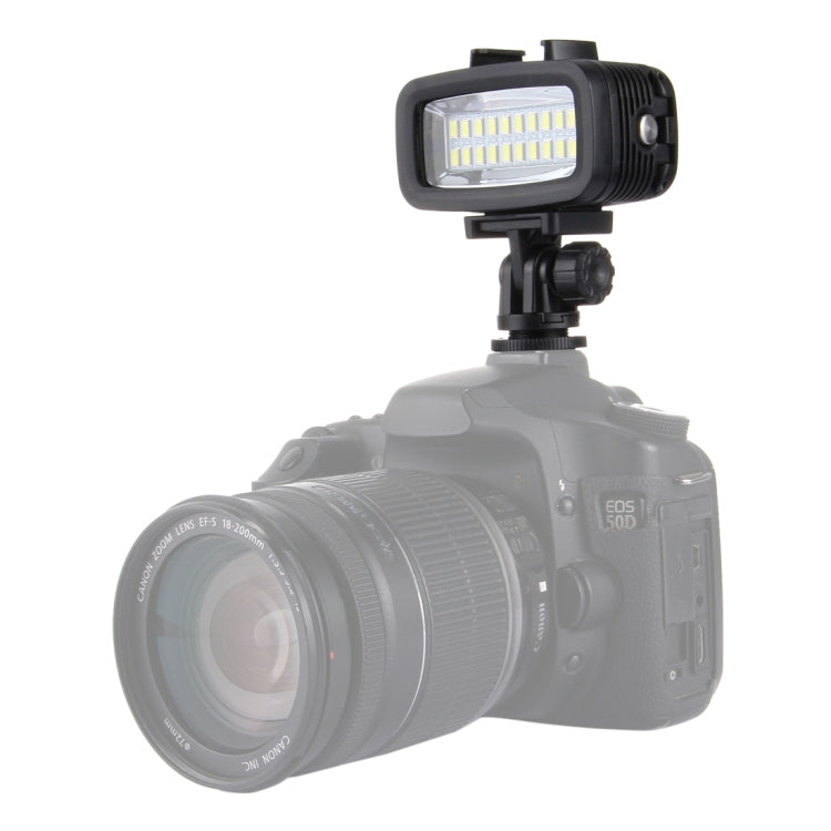 PULUZ 20 LEDs 40m Water-resistant IPX8 Studio Light Video & Photo Light with Hot Shoe Base Adapter & Quick Release Buckle & Long Screw & 2 x Filter Plates for GoPro HERO10 Black / HERO9 Black / HERO8 Black ... n /4 /3+ /3 /2 /1, Xiaoyi and Other Action Cameras