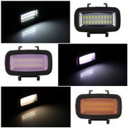 PULUZ 20 LEDs 40m Water-resistant IPX8 Studio Light Video & Photo Light with Hot Shoe Base Adapter & Quick Release Buckle & Long Screw & 2 x Filter Plates for GoPro HERO10 Black / HERO9 Black / HERO8 Black ... n /4 /3+ /3 /2 /1, Xiaoyi and Other Action Cameras