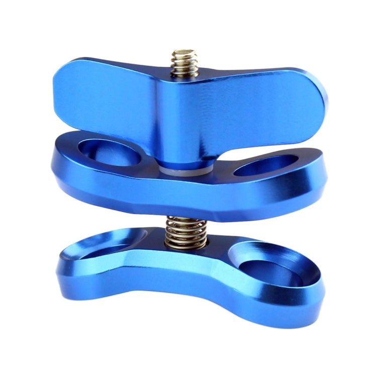 PULUZ Ball Clamp Close Hole Diving Camera Bracket CNC Aluminum Spring Flashlight Clamp for Diving Underwater Photography System(Blue)