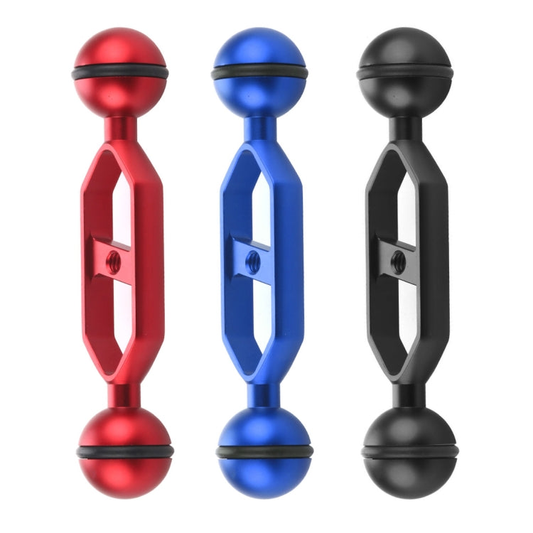 PULUZ 5.0 inch 12.6cm Aluminum Alloy Dual Balls Arm, Ball Diameter: 25mm(Blue)