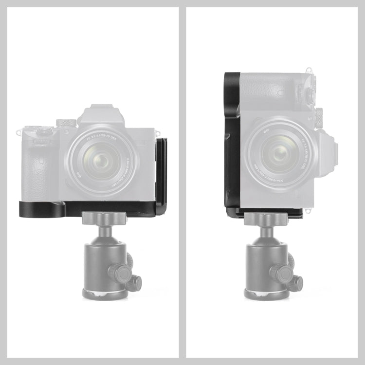 PULUZ 1/4 inch Vertical Shoot Quick Release L Plate Bracket Base Holder for Sony A7R / A7 / A7S(Black)