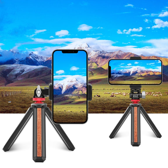 PULUZ Mini 180 Degree Swing Tripod Ball Head Cold Shoe Mount Adapter(Red)