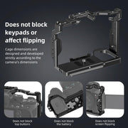 PULUZ Metal Camera Cage Stabilizer Rig for Sony A7 IV / ILCE-7M4 / A7M4 / A7M3 / A7R3  / A7R III / A7R5(Black)