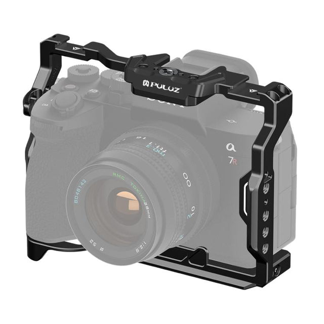 PULUZ Metal Camera Cage Stabilizer Rig for Sony A7 IV / ILCE-7M4 / A7M4 / A7M3 / A7R3  / A7R III / A7R5(Black)