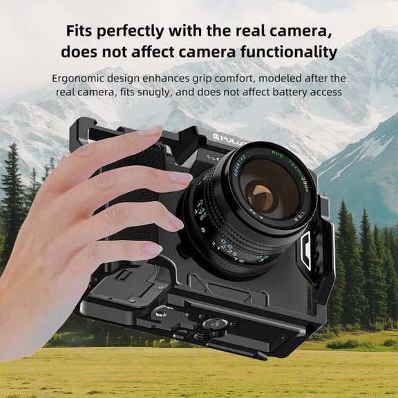PULUZ Metal Camera Cage Stabilizer Rig for Sony A7 IV / ILCE-7M4 / A7M4 / A7M3 / A7R3  / A7R III / A7R5(Black)
