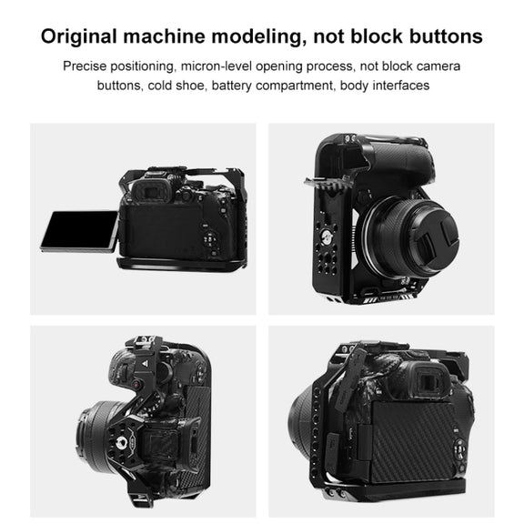 For Canon EOS R10 PULUZ Metal Camera Cage Stabilizer Rig (Black)