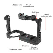 For Sony ILME-FX30 / FX3 PULUZ Metal Camera Cage Stabilizer Rig with NOTA Slider(Black)