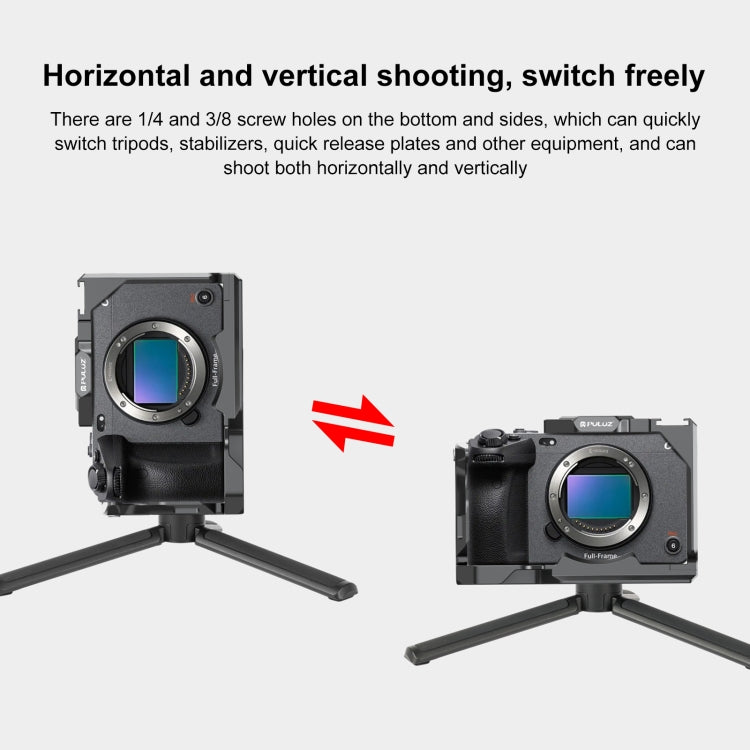 For Sony ILME-FX30 / FX3 PULUZ Metal Camera Cage Stabilizer Rig with NOTA Slider(Black)