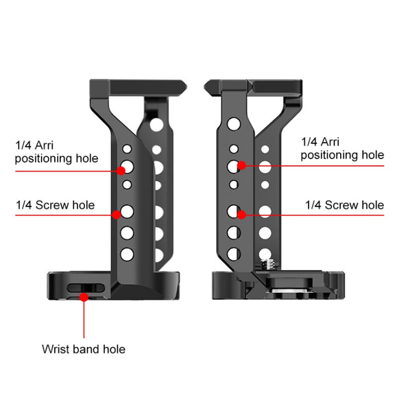 For Sony ZV-E1 PULUZ Aluminum Alloy Camera Cage Stabilizer (Black)