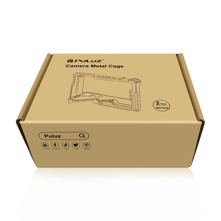 For Sony A6400 / A6300 / A6100 / A6000 PULUZ Wood Handle Metal Camera Cage Stabilizer Rig