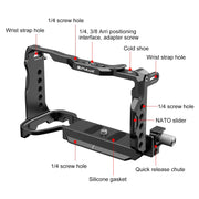 For  Sony A6700 PULUZ Metal Camera Cage Stabilizer Rig (Black)