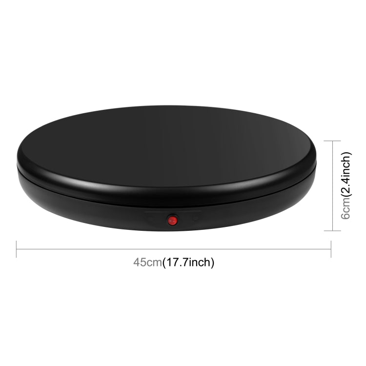 PULUZ 45cm Remote Control Adjusting Speed Rotating Turntable Display Stand, Black, Load 100kg(AU Plug)