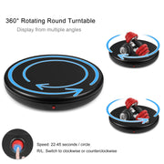 PULUZ 45cm Remote Control Adjusting Speed Rotating Turntable Display Stand, Black, Load 100kg(EU Plug)