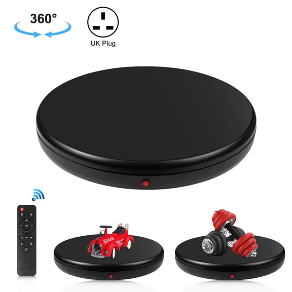 PULUZ 45cm Remote Control Adjusting Speed Rotating Turntable Display Stand, Black, Load 100kg(UK Plug)