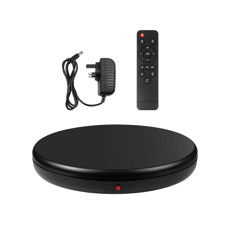 PULUZ 45cm Remote Control Adjusting Speed Rotating Turntable Display Stand, Black, Load 100kg(UK Plug)