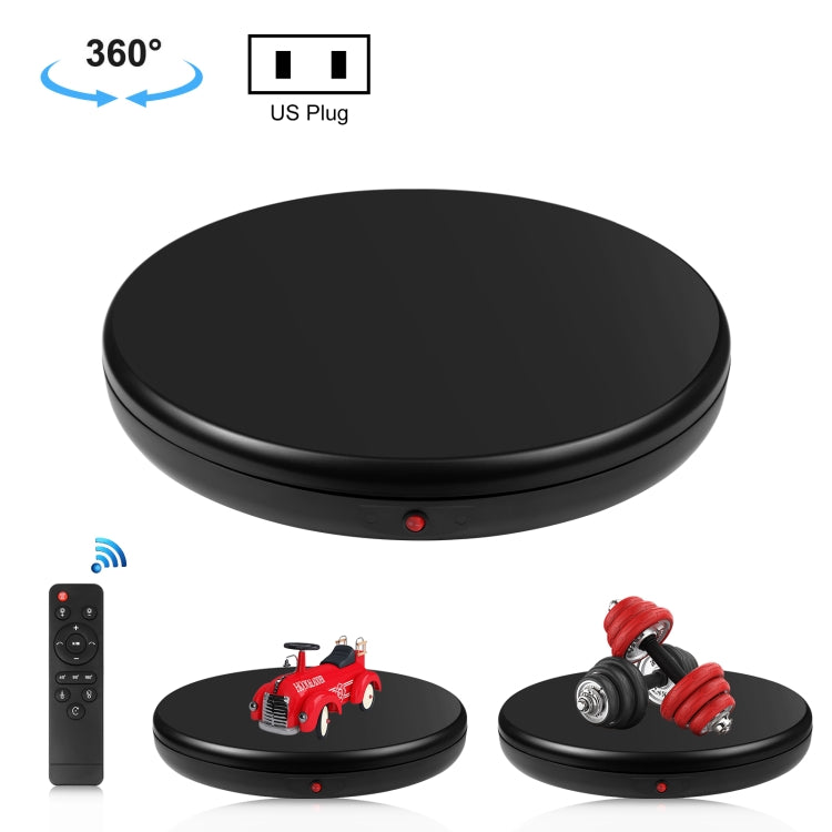 PULUZ 45cm Remote Control Adjusting Speed Rotating Turntable Display Stand, Black, Load 100kg(US Plug)