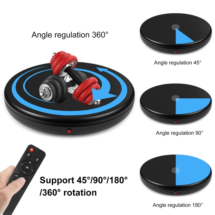 PULUZ 45cm Remote Control Adjusting Speed Rotating Turntable Display Stand, Black, Load 100kg(US Plug)