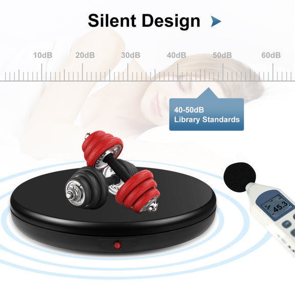 PULUZ 45cm Remote Control Adjusting Speed Rotating Turntable Display Stand, Black, Load 100kg(US Plug)