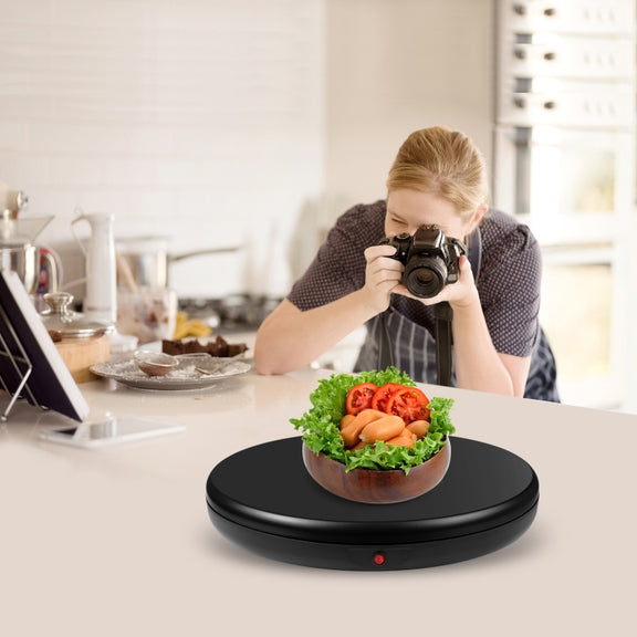 PULUZ 45cm Remote Control Adjusting Speed Rotating Turntable Display Stand, Black, Load 100kg(US Plug)