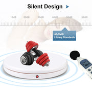 PULUZ 45cm Remote Control Adjusting Speed Rotating Turntable Display Stand, White, Load 100kg(AU Plug)