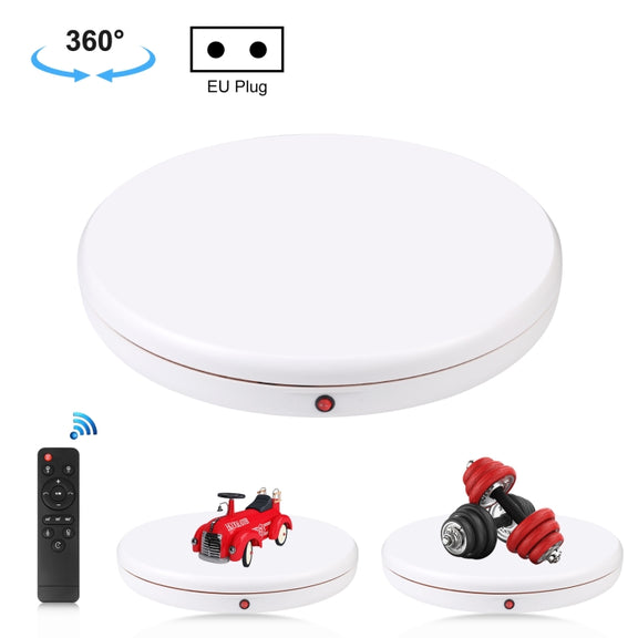 PULUZ 45cm Remote Control Adjusting Speed Rotating Turntable Display Stand, White, Load 100kg(EU Plug)