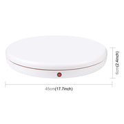 PULUZ 45cm Remote Control Adjusting Speed Rotating Turntable Display Stand, White, Load 100kg(US Plug)