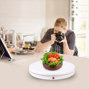 PULUZ 45cm Remote Control Adjusting Speed Rotating Turntable Display Stand, White, Load 100kg(US Plug)